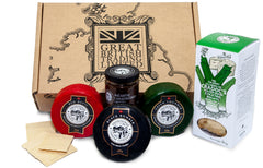 Welsh Gift Hamper with Snowdonia Cheese, Onion Chutney and Cradocs Leek Crackers
