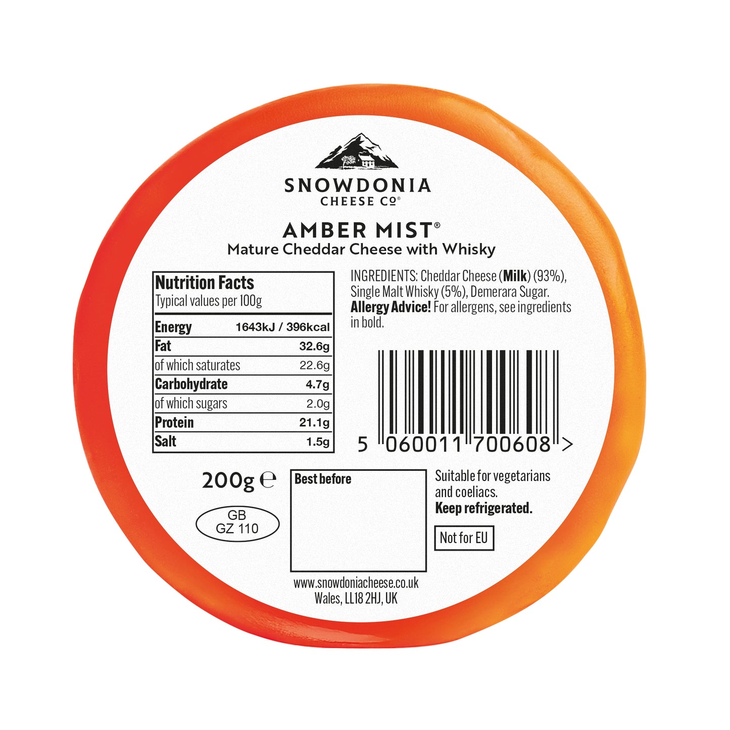 Snowdonia Cheese Amber Mist