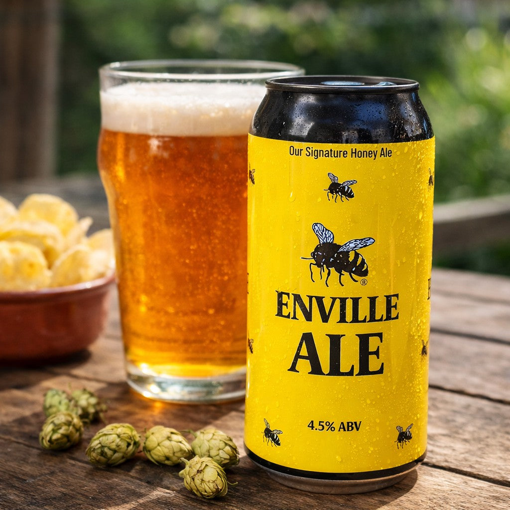 Mancave Hamper with Extra Mature Cheddar, Shropshire Scratchings and Enville Real Ale