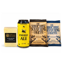 Mancave Hamper with Extra Mature Cheddar, Shropshire Scratchings and Enville Real Ale
