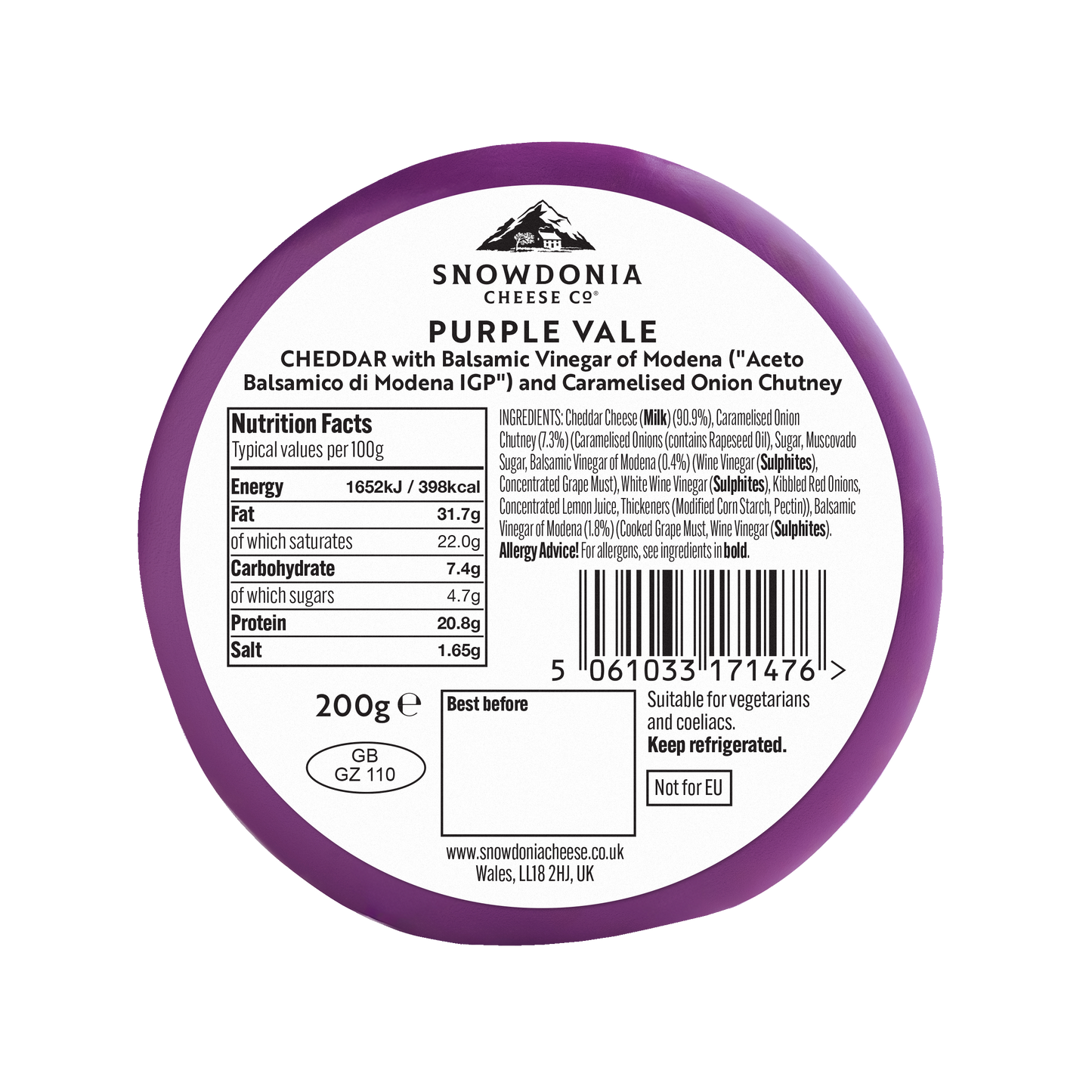 Snowdonia Cheese Purple Vale