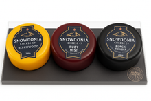 Snowdonia Cheese Slate Cheese Board Including Black Bomber, Beechwood & Ruby Mist Truckles