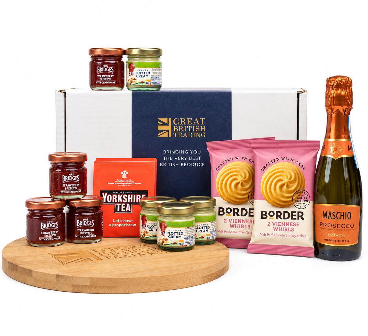Luxury Afternoon Tea Gift Hamper with Prosecco